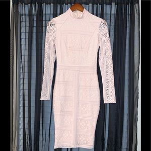 Missguided blush midi dress